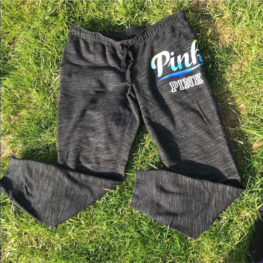 Grey pink sweatpants